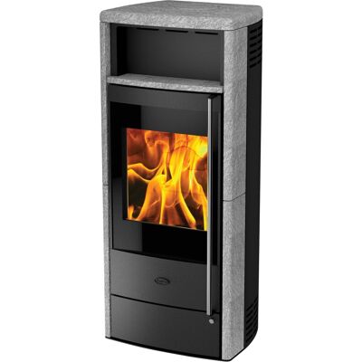 Fireplace Teramo Kaminofen Speckstein Schwarz 6 kW mit Automatik Fireplace Teramo Kaminofen Speckstein Schwarz 6 kW mit Automatik