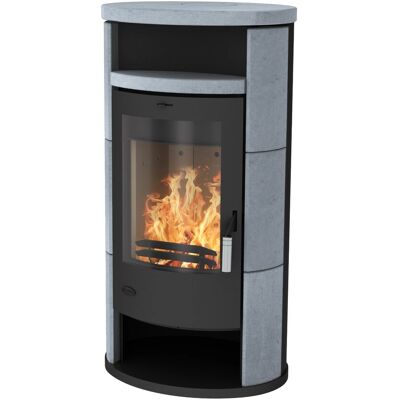 Fireplace Alicante Kaminofen Speckstein Schwarz 8 kW Fireplace Alicante Kaminofen Speckstein Schwarz 8 kW