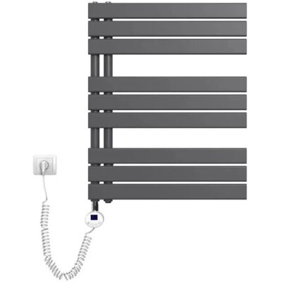 Emke Badheizkörper Elektrisch mit Thermostat und Timer für Handtuchwärmer 60x76cm 400W Anthrazit Handtuchheizkörper Emke Badheizkörper Elektrisch mit Thermostat und Timer für Handtuchwärmer 60x76cm 400W Anthrazit Handtuchheizkörper