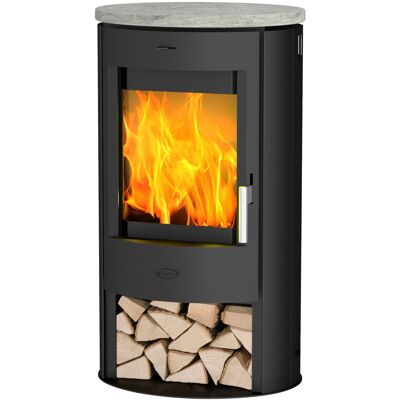 FIREPLACE - Zaria - schwarz - Speckstein - Holzofen FIREPLACE - Zaria - schwarz - Speckstein - Holzofen