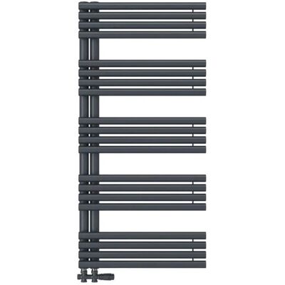 Emke Handtuchheizkörper 126 × 60 cm mit Seitenanschluss Anthrazit Badheizkörper 776W Emke Handtuchheizkörper 126 × 60 cm mit Seitenanschluss Anthrazit Badheizkörper 776W