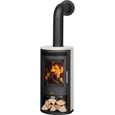 JUSTUS Baltrum D 2.0 - Schwarz und Creme - Kaminofen JUSTUS Baltrum D 2.0 - Schwarz und Creme - Kaminofen