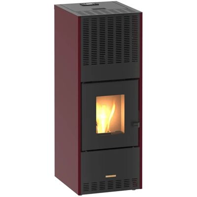Blaze Pelletofen Leo Metall Bordeaux 10 kW Blaze Pelletofen Leo Metall Bordeaux 10 kW