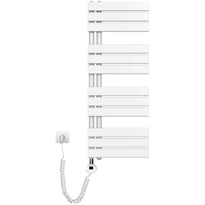 Emke Badheizkörper Elektrisch mit Thermostat und Timer für Handtuchwärmer 40x104cm 400W Weiß Handtuchheizkörper Emke Badheizkörper Elektrisch mit Thermostat und Timer für Handtuchwärmer 40x104cm 400W Weiß Handtuchheizkörper