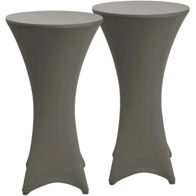 Beautissu Stella Stehtischhusse Ø 60cm Anthrazit 2tlg Beautissu Stella Stehtischhusse Ø 60cm Anthrazit 2tlg