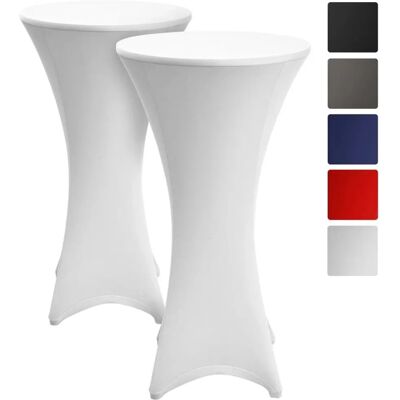 Beautissu Stella Stehtischhusse ø 70 cm Weiß 2tlg Beautissu Stella Stehtischhusse ø 70 cm Weiß 2tlg