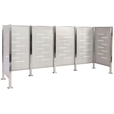 MCW Mülltonnen-Zaun J55 Edelstahl 150x325x85cm Silber MCW Mülltonnen-Zaun J55 Edelstahl 150x325x85cm Silber