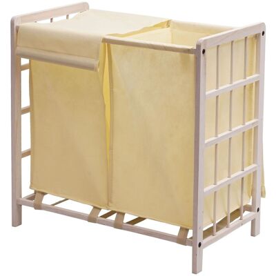 MCW Wäschesammler B60 Shabby Weiß Bezug Creme MCW Wäschesammler B60 Shabby Weiß Bezug Creme