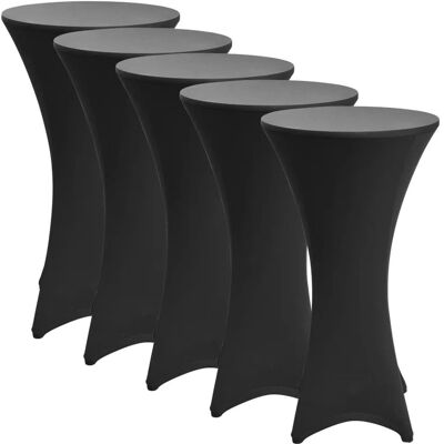Beautissu Stella Stehtischhusse ø 60cm Schwarz 5tlg Beautissu Stella Stehtischhusse ø 60cm Schwarz 5tlg