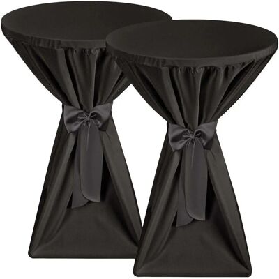 Beautissu Premium Stehtischhusse ø 60cm Schwarz 2tlg Beautissu Premium Stehtischhusse ø 60cm Schwarz 2tlg