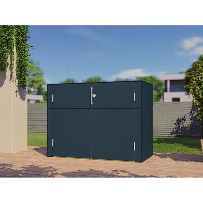 Bertilo Gartenschrank HPL Sideboard 155 cm x 75 cm x 116 cm Anthrazit FSC® Bertilo Gartenschrank HPL Sideboard 155 cm x 75 cm x 116 cm Anthrazit FSC®