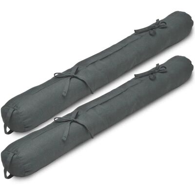 Beautissu Viento Zugluftstopper 10x90cm Anthrazit 2tlg Beautissu Viento Zugluftstopper 10x90cm Anthrazit 2tlg