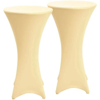 Beautissu Stella Stehtischhusse ø 80cm Creme 2tlg Beautissu Stella Stehtischhusse ø 80cm Creme 2tlg