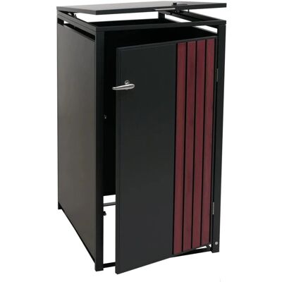 MCW 1er-Mülltonnenverkleidung O67 Anthrazit Holzoptik Dunkel 122x68x84cm MCW 1er-Mülltonnenverkleidung O67 Anthrazit Holzoptik Dunkel 122x68x84cm