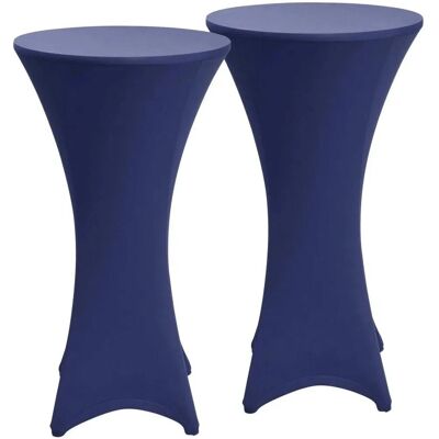Beautissu Stella Stehtischhusse ø 80cm Blau 2tlg Beautissu Stella Stehtischhusse ø 80cm Blau 2tlg
