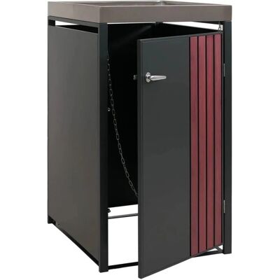 MCW 1er-Mülltonnenverkleidung O67 Anthrazit Holzoptik Dunkel 125x68x84cm MCW 1er-Mülltonnenverkleidung O67 Anthrazit Holzoptik Dunkel 125x68x84cm