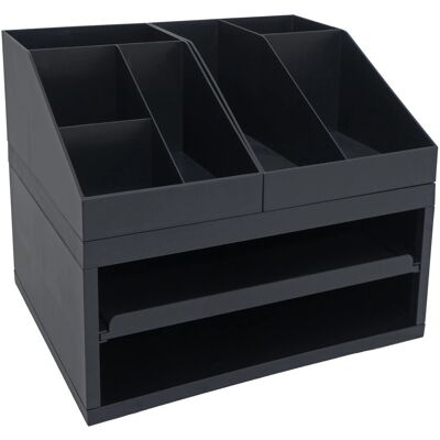 MCW Schreibtisch Organizer Q74 3-teilig 29x35x26cm Schwarz MCW Schreibtisch Organizer Q74 3-teilig 29x35x26cm Schwarz