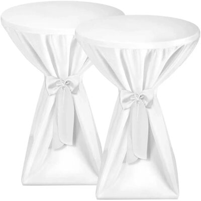 Beautissu Premium Stehtischhusse Ø 70cm Weiß 2tlg Beautissu Premium Stehtischhusse Ø 70cm Weiß 2tlg