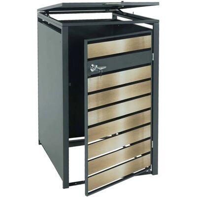 MCW 1er-Mülltonnenverkleidung J81 Gold 117x73x98cm MCW 1er-Mülltonnenverkleidung J81 Gold 117x73x98cm