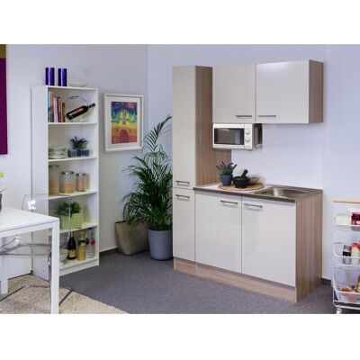 FlexWell Exclusiv Flex-Well Singleküche 130 cm Orlando Kaschmir Glanz-Sonome Eiche FlexWell Exclusiv Flex-Well Singleküche 130 cm Orlando Kaschmir Glanz-Sonome Eiche