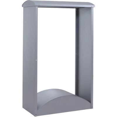 MCW Brennholzlager P77 Metall 160x98x50cm Grau MCW Brennholzlager P77 Metall 160x98x50cm Grau