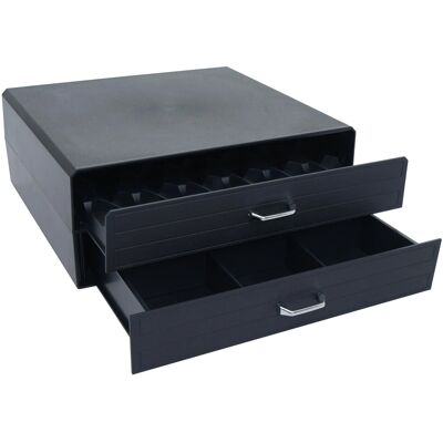MCW Schubladenbox Für Kaffeekapseln L98 14x34x33cm Schwarz MCW Schubladenbox Für Kaffeekapseln L98 14x34x33cm Schwarz