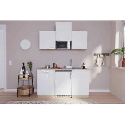 Respekta Küchenzeile KB150ESWMIC 150 cm Weiß-Eiche Sägeräu Nachbildung Respekta Küchenzeile KB150ESWMIC 150 cm Weiß-Eiche Sägeräu Nachbildung