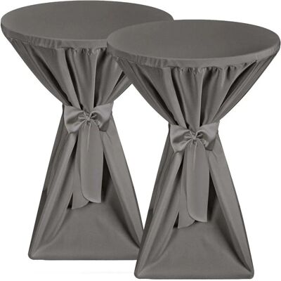 Beautissu Premium Stehtischhusse Ø 80cm Anthrazit 2tlg Beautissu Premium Stehtischhusse Ø 80cm Anthrazit 2tlg