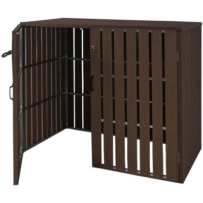MCW 2-/4er WPC-Mülltonnenverkleidung J28 Braun 115x140x100cm MCW 2-/4er WPC-Mülltonnenverkleidung J28 Braun 115x140x100cm