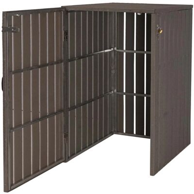 MCW 1-/2er WPC-Mülltonnenverkleidung J28 Grau 115x77x97cm MCW 1-/2er WPC-Mülltonnenverkleidung J28 Grau 115x77x97cm