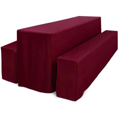 Beautissu 3tlg Biertischhussen Set für Bierzeltgarnitur 220x50cm Bordeaux Beautissu 3tlg Biertischhussen Set für Bierzeltgarnitur 220x50cm Bordeaux