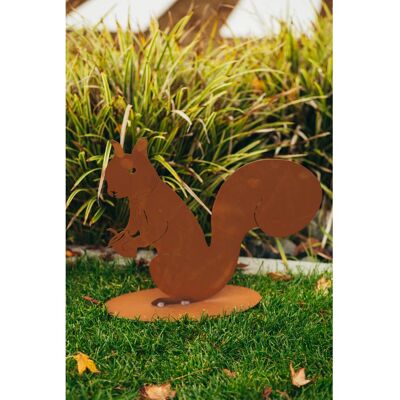 Ferrum Art Design Deko-Figur Eichhörnchen Felix 34 cm Edelrost Ferrum Art Design Deko-Figur Eichhörnchen Felix 34 cm Edelrost