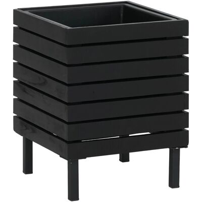 MCW Pflanzkasten P84 Quadratisch Stahl Akazie 43x33x33cm Schwarz MCW Pflanzkasten P84 Quadratisch Stahl Akazie 43x33x33cm Schwarz