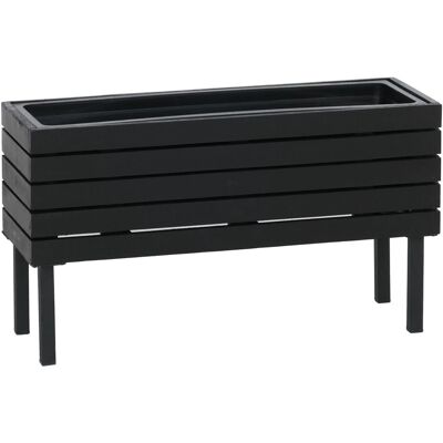 MCW Pflanzkasten P84 Stahl Akazie 36x62x22cm Schwarz MCW Pflanzkasten P84 Stahl Akazie 36x62x22cm Schwarz