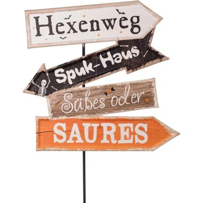 Gartenstecker Halloween Schilder Wegweiser 42 cm Gartenstecker Halloween Schilder Wegweiser 42 cm
