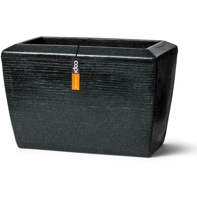 Capi Pflanzgefäß Rechteckig Granite 60 cm x 35 cm x 40 cm Schwarz Capi Pflanzgefäß Rechteckig Granite 60 cm x 35 cm x 40 cm Schwarz