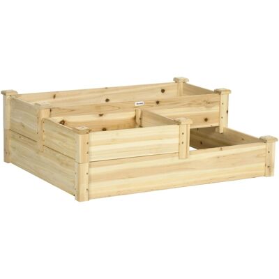 Outsunny Gartenbeet Tanne Naturholz 108L x 88B x 36H cm Outsunny Gartenbeet Tanne Naturholz 108L x 88B x 36H cm