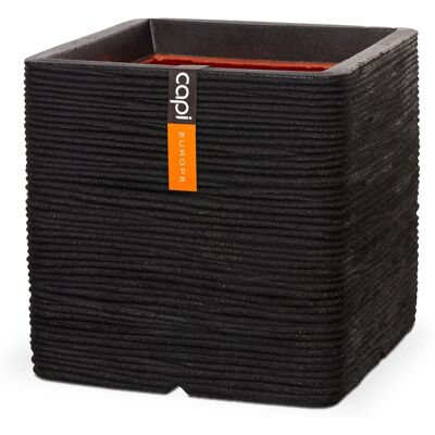 Capi Pflanztopf Rib NL quadratisch 50 cm x 50 cm x 50 cm Schwarz Capi Pflanztopf Rib NL quadratisch 50 cm x 50 cm x 50 cm Schwarz
