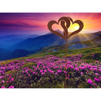 Ferrum Art Design Gartenstecker Doppelherz 123 cm Edelrost Ferrum Art Design Gartenstecker Doppelherz 123 cm Edelrost