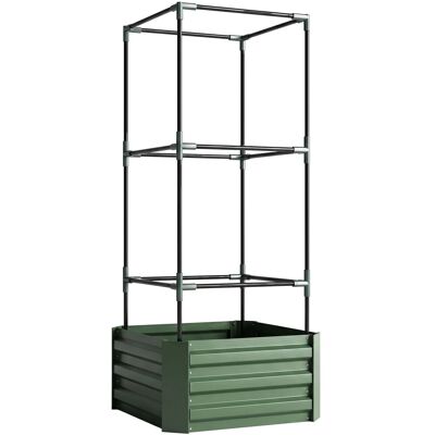 Outsunny Garten-Bett Stahl Verzinkter Stahl 61L x 61B x 140H cm Outsunny Garten-Bett Stahl Verzinkter Stahl 61L x 61B x 140H cm