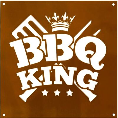 Ferrum Art Design Gedichttafel BBQ-King 36 cm x 36 cm Rostbraun Ferrum Art Design Gedichttafel BBQ-King 36 cm x 36 cm Rostbraun