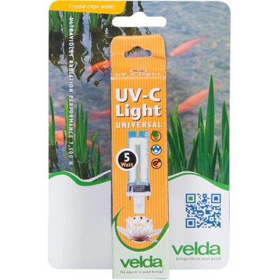 Velda UV-C Lampe 5 Watt PL entkeimt Teich Wasser mit UV Licht, gegen Velda UV-C Lampe 5 Watt PL entkeimt Teich Wasser mit UV Licht, gegen