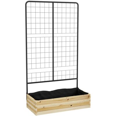 Outsunny Garten-Bett Tannenholz Stahl Naturholz 80L x 38B x 145Hcm Outsunny Garten-Bett Tannenholz Stahl Naturholz 80L x 38B x 145Hcm