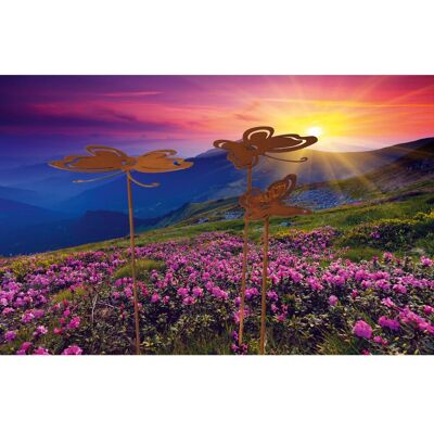 Ferrum Art Design Gartenstecker Butterfly 3er Set Edelrost Ferrum Art Design Gartenstecker Butterfly 3er Set Edelrost