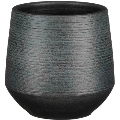 Mica Decorations Übertopf Evora Ø 16 cm x 15 cm Schwarz Mica Decorations Übertopf Evora Ø 16 cm x 15 cm Schwarz