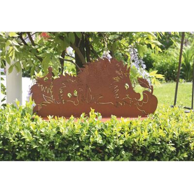 Ferrum Art Design Deko-Figur Igelfamilie auf Platte 20 cm Edelrost Ferrum Art Design Deko-Figur Igelfamilie auf Platte 20 cm Edelrost