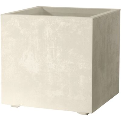 Deroma Pflanzkübel Cubo Millennium 25 cm x 25 cm x 25 cm Perlweiß Deroma Pflanzkübel Cubo Millennium 25 cm x 25 cm x 25 cm Perlweiß