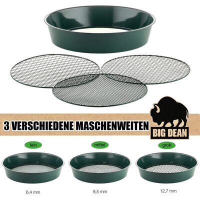 BigDean Gartensieb Aus Metall Mit 3 Maschenweiten 6 4 Mm 9 5 Mm 12 7 Mm Erdsieb Rund Sandsieb Durchmesser 37 Cm Höhe 8 Cm Garten Sieb Steinsieb BigDean Gartensieb Aus Metall Mit 3 Maschenweiten 6 4 Mm 9 5 Mm 12 7 Mm Erdsieb Rund Sandsieb Durchmesser 37 Cm Höhe 8 Cm Garten Sieb Steinsieb