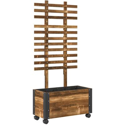 Outsunny Garten-Bett Hochbeet Tannenholz Verkohlt 65L x 31B x 147H cm Outsunny Garten-Bett Hochbeet Tannenholz Verkohlt 65L x 31B x 147H cm