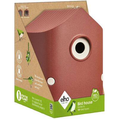Elho Vogelhaus Cosy 18 cm Rot-Weiß Elho Vogelhaus Cosy 18 cm Rot-Weiß